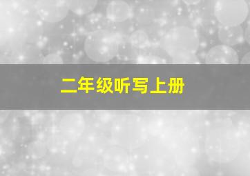 二年级听写上册