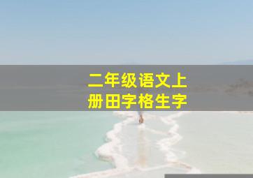 二年级语文上册田字格生字