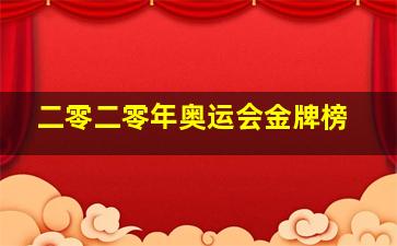 二零二零年奥运会金牌榜