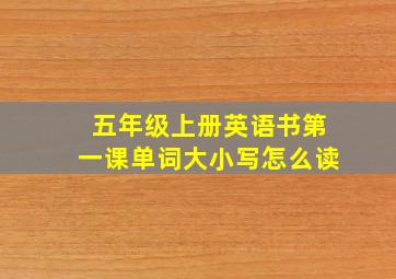 五年级上册英语书第一课单词大小写怎么读