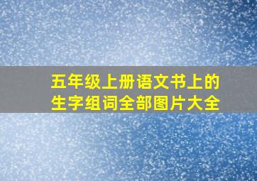 五年级上册语文书上的生字组词全部图片大全