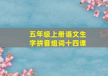 五年级上册语文生字拼音组词十四课