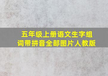 五年级上册语文生字组词带拼音全部图片人教版