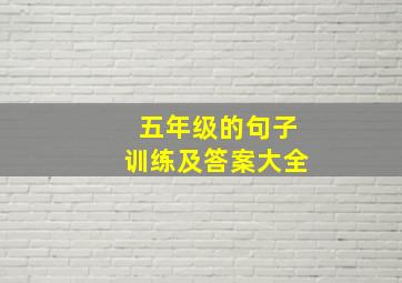 五年级的句子训练及答案大全