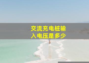 交流充电桩输入电压是多少