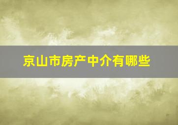 京山市房产中介有哪些