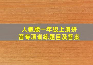 人教版一年级上册拼音专项训练题目及答案