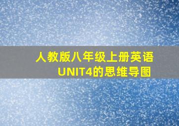 人教版八年级上册英语UNIT4的思维导图