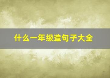 什么一年级造句子大全