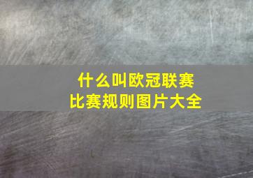 什么叫欧冠联赛比赛规则图片大全