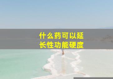 什么药可以延长性功能硬度