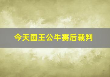 今天国王公牛赛后裁判