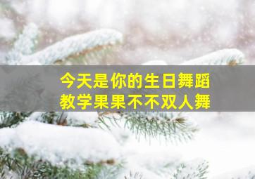 今天是你的生日舞蹈教学果果不不双人舞