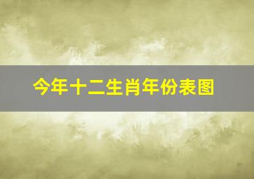 今年十二生肖年份表图