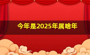 今年是2025年属啥年