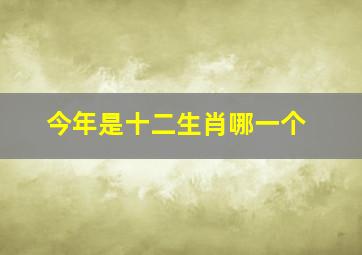 今年是十二生肖哪一个