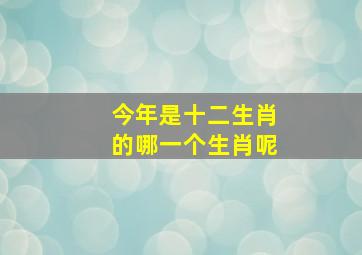 今年是十二生肖的哪一个生肖呢