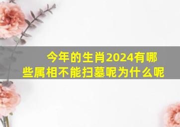 今年的生肖2024有哪些属相不能扫墓呢为什么呢