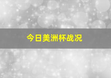 今日美洲杯战况