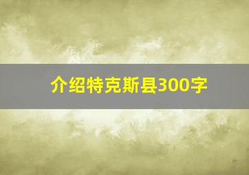 介绍特克斯县300字