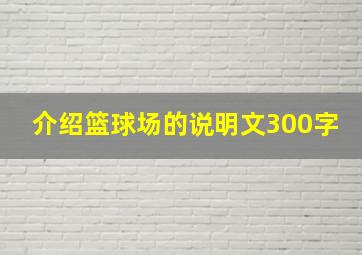 介绍篮球场的说明文300字