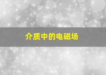 介质中的电磁场