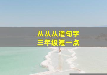 从从从造句字三年级短一点