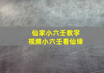 仙家小六壬教学视频小六壬看仙缘