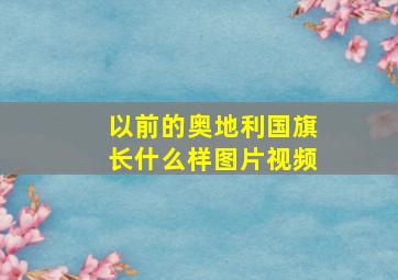 以前的奥地利国旗长什么样图片视频