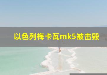 以色列梅卡瓦mk5被击毁