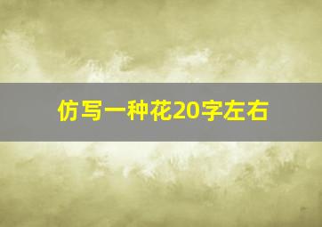 仿写一种花20字左右