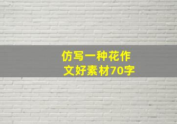 仿写一种花作文好素材70字