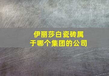 伊丽莎白瓷砖属于哪个集团的公司