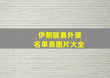 伊朗联赛外援名单表图片大全