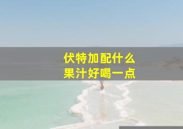 伏特加配什么果汁好喝一点