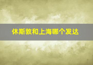 休斯敦和上海哪个发达