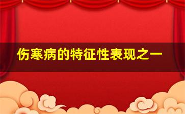 伤寒病的特征性表现之一