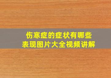 伤寒症的症状有哪些表现图片大全视频讲解