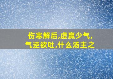 伤寒解后,虚赢少气,气逆欲吐,什么汤主之