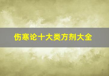 伤寒论十大类方剂大全