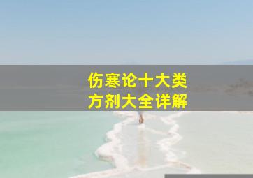 伤寒论十大类方剂大全详解