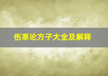 伤寒论方子大全及解释