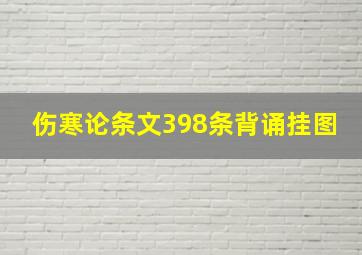 伤寒论条文398条背诵挂图