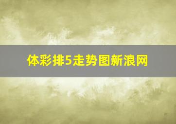 体彩排5走势图新浪网