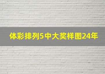 体彩排列5中大奖样图24年