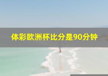 体彩欧洲杯比分是90分钟