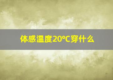 体感温度20℃穿什么