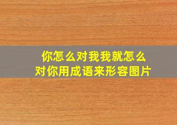 你怎么对我我就怎么对你用成语来形容图片