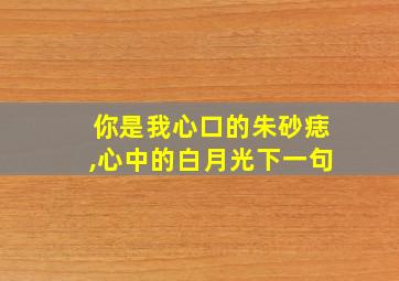 你是我心口的朱砂痣,心中的白月光下一句