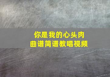 你是我的心头肉曲谱简谱教唱视频